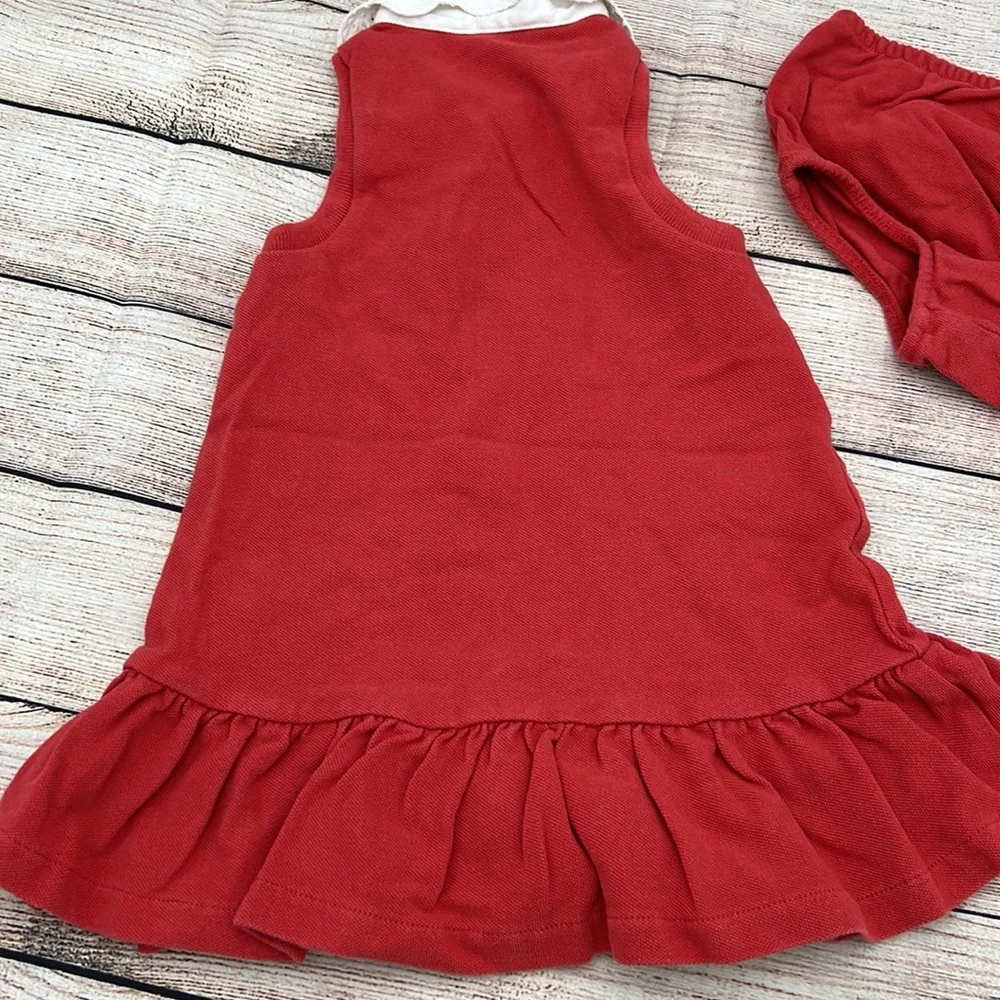 Ralph Lauren Peach Lace Collar Polo Dress with Bloomers